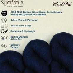 KnitPro Symfonie Premium Hand-Dyed Merino Wool & Polyamide Sock Yarns|Terra
