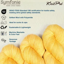 KnitPro Symfonie Premium Hand-Dyed Merino Wool & Polyamide Sock Yarns|Terra