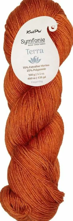 KnitPro Symfonie Premium Hand-Dyed Merino Wool & Polyamide Sock Yarns|Terra