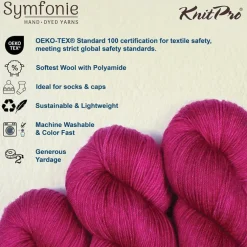 KnitPro Symfonie Premium Hand-Dyed Merino Wool & Polyamide Sock Yarns|Terra