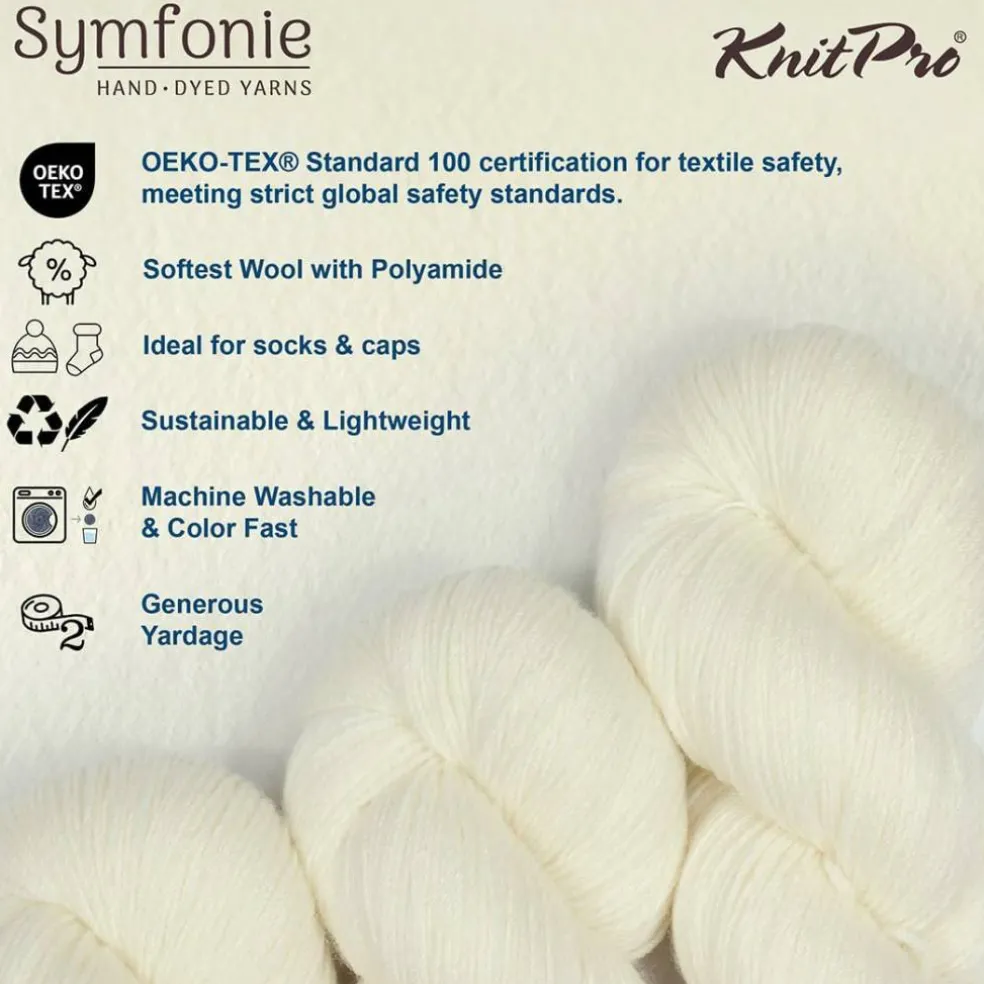 KnitPro Symfonie Premium Hand-Dyed Merino Wool & Polyamide Sock Yarns|Terra