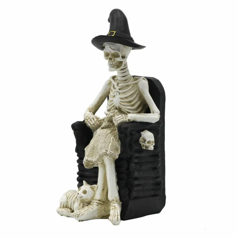 8.2" Knitting Witch Skeleton Tabletop Décor by Ashland®
