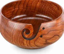 Knitting Yarn Bowl with Holes Storage Handmade(Classic)