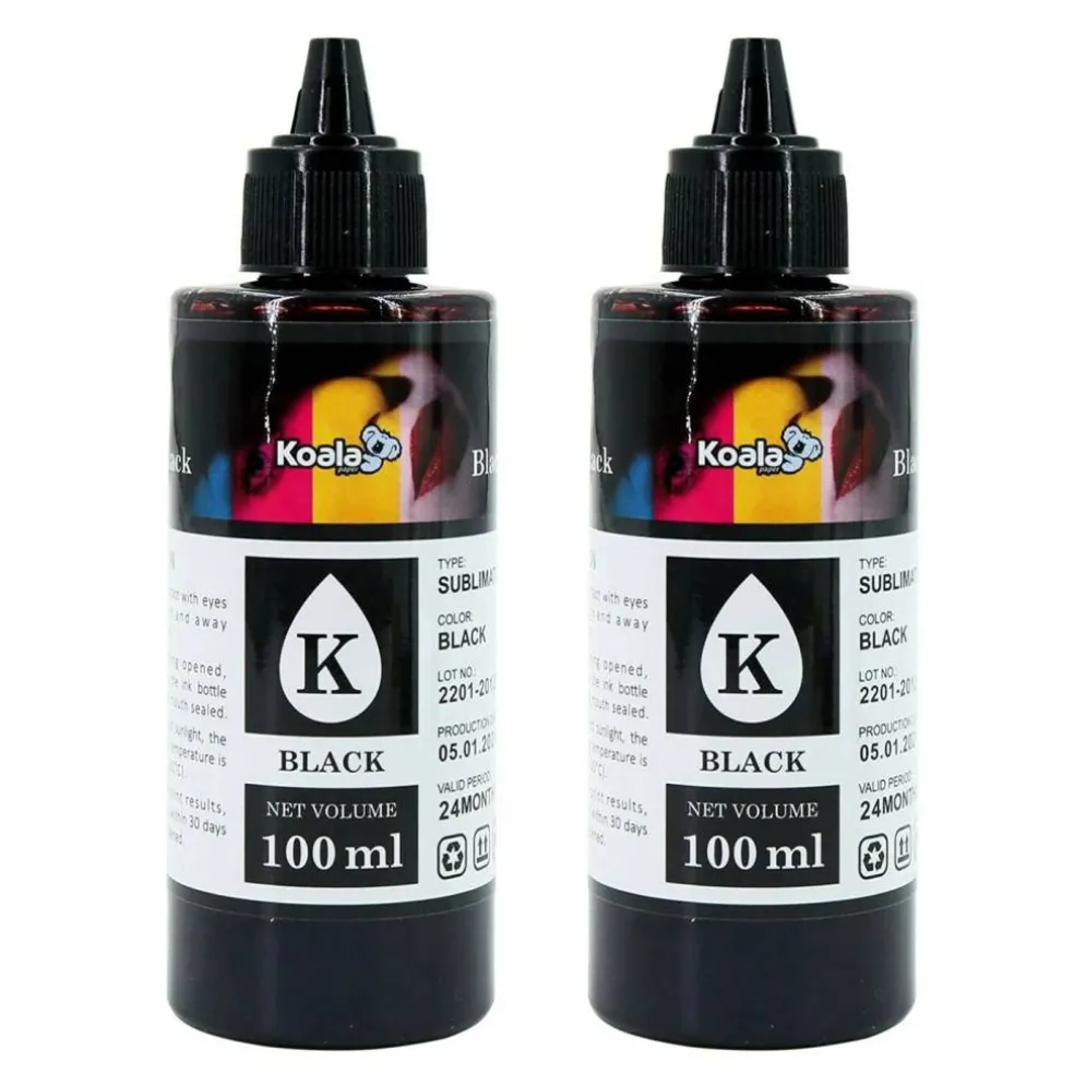 Koala Sublimation Ink 2x100ml Black - For All Epson Inkjet Printers