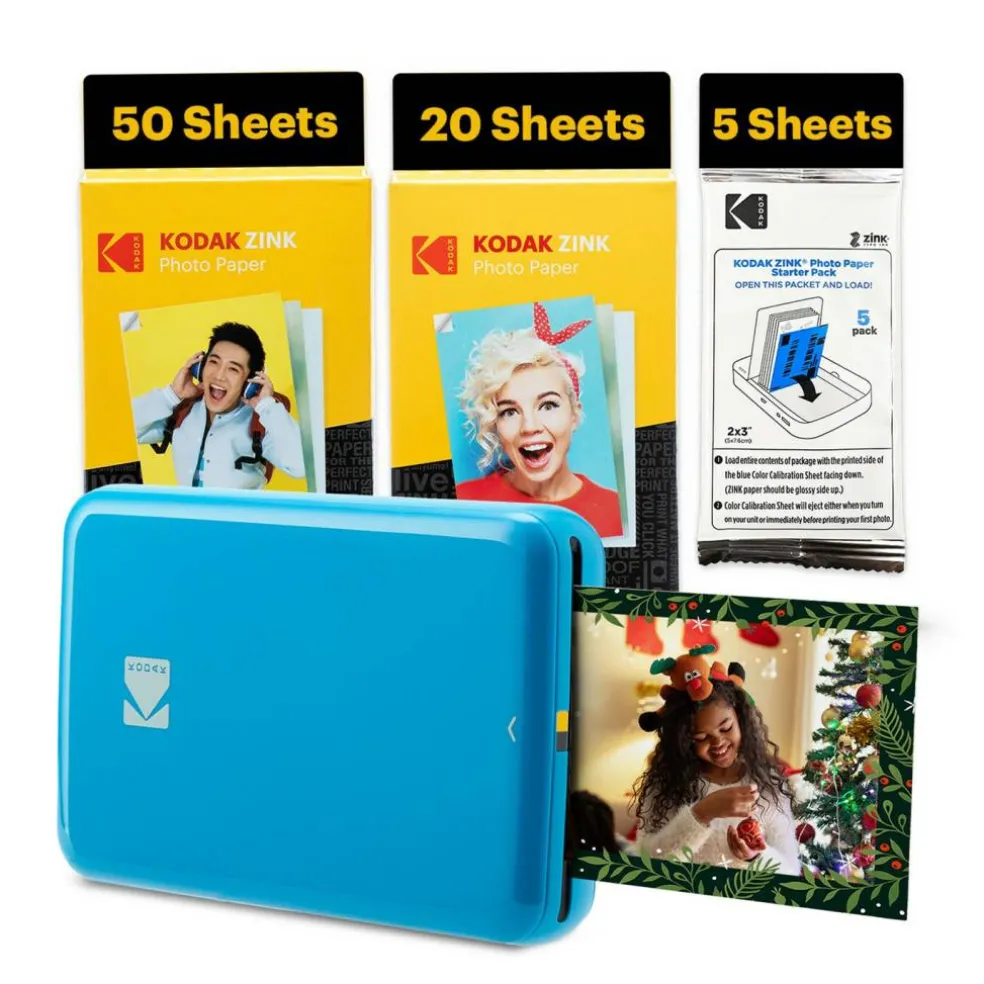 Kodak Step Mobile Instant Photo Printer 2x3" & Zink Photo Paper (75 Sheets) Bundle