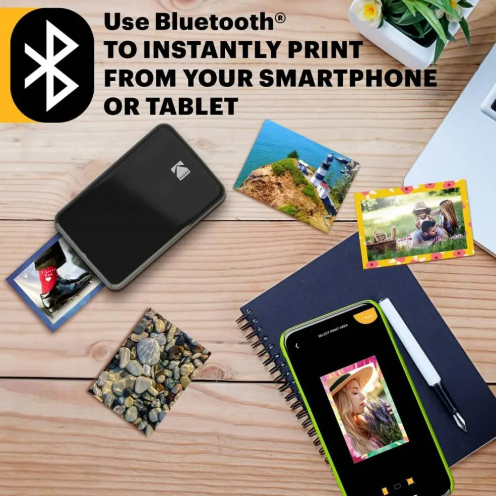Kodak Step Mobile Instant Photo Printer 2x3" & Zink Photo Paper (75 Sheets) Bundle