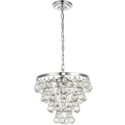 Kora Collection Pendant D13 H10.9 Lt:3 Chrome Finish