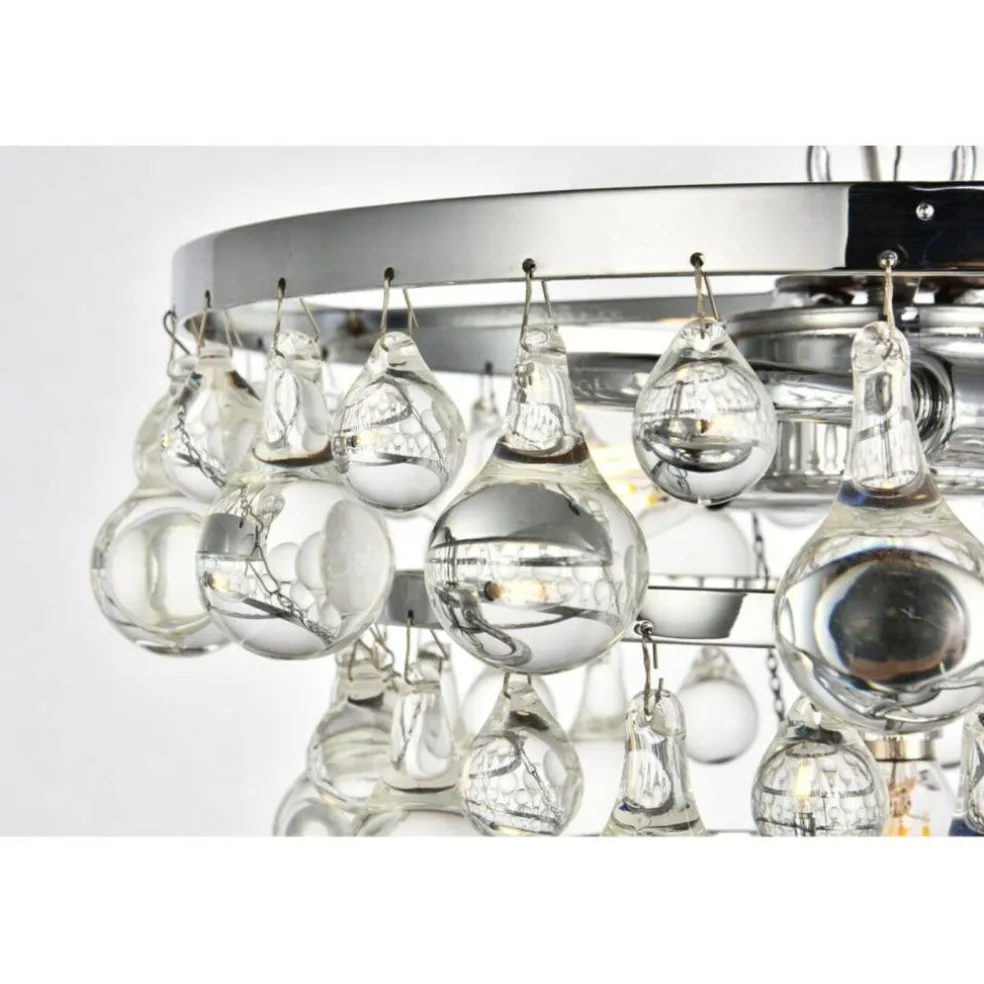 Kora Collection Pendant D13 H10.9 Lt:3 Chrome Finish