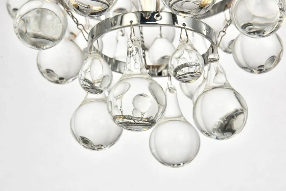 Kora Collection Pendant D13 H10.9 Lt:3 Chrome Finish