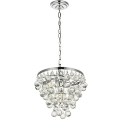 Kora Collection Pendant D13 H10.9 Lt:3 Chrome Finish