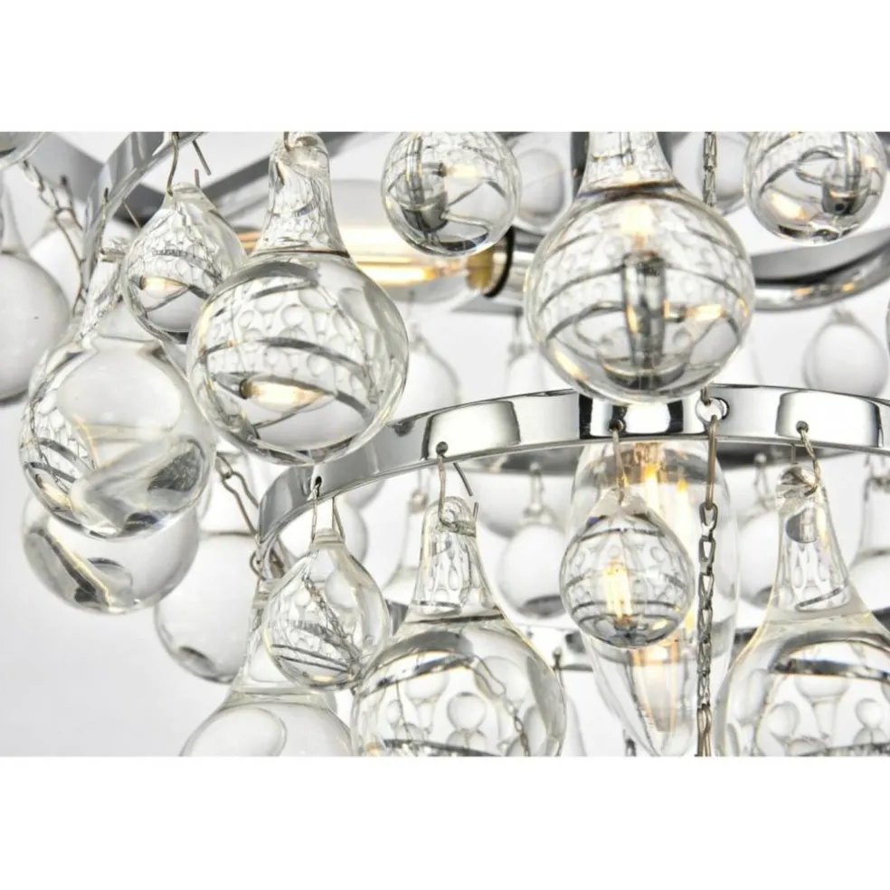 Kora Collection Pendant D13 H10.9 Lt:3 Chrome Finish
