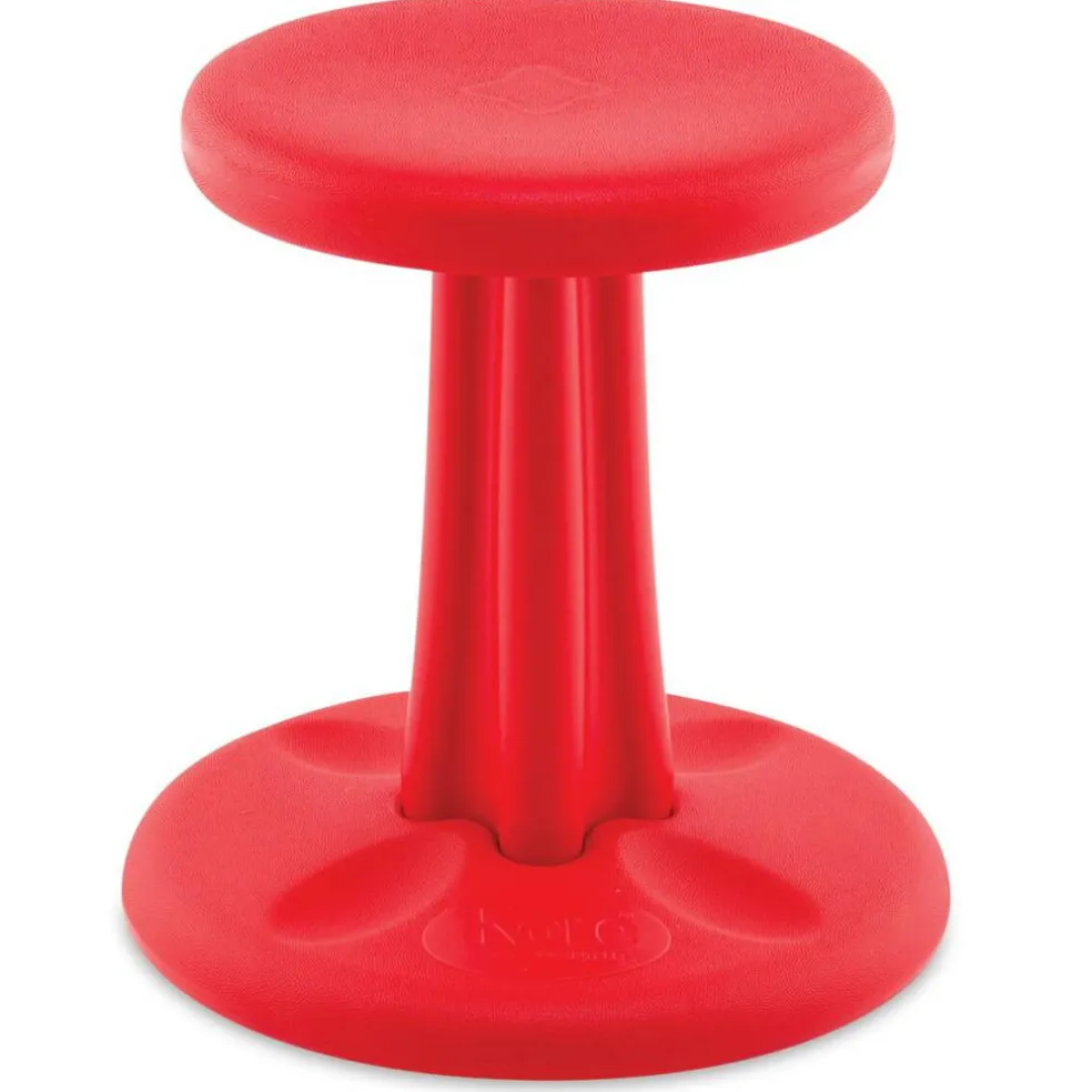Kore Kids Wobble Stool - Red, 14" Tall
