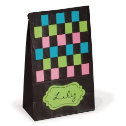 Kraft Bag, Assorted Bright Colors, 6" x 3-5/8" x 11", 28 Per Pack, 3 Packs