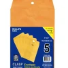 Kraft Clasp Envelopes 6x9 in, 5 Pack – 48 Units
