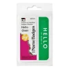 Labels, Name Badge, Hello My Name Is, 3-3/8" x 2-1/4", Green, Pack of 100