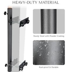 LAGarden Patio Umbrella Holder Adjustable for Deck Railing Balcony Porch Patio Outdoor Restaurant Portable Cart