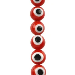 Lampwork Glass Round Evil Eye Beads, 8mm by Bead Landing™