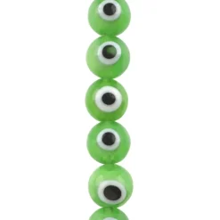 Lampwork Glass Round Evil Eye Beads, 8mm by Bead Landing™
