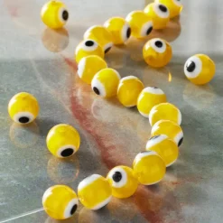 Lampwork Glass Round Evil Eye Beads, 8mm by Bead Landing™