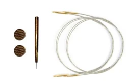 Lantern Moon Fixed Interchangeable Knitting Needle Cords - 30" to Make 40"