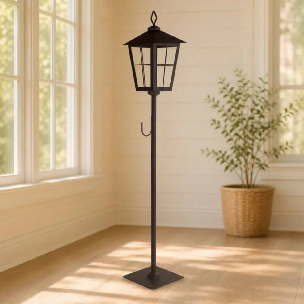 43.25" Lantern with Wreath Holder