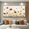 Large Abstract Flower Canvas Wall Art 20x40" – Framed & Ready to Hang, Modern Home Decor.
