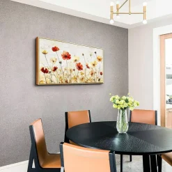 Large Abstract Flower Canvas Wall Art 20x40