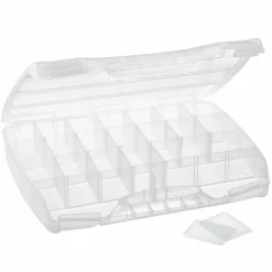 Large Adjustable Compartment Bead Storage Box with Handle by Bead Landing™
