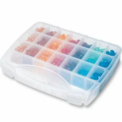 Large Adjustable Compartment Bead Storage Box with Handle by Bead Landing™