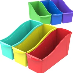 Large Book Bin, Assorted Color, Set of 6