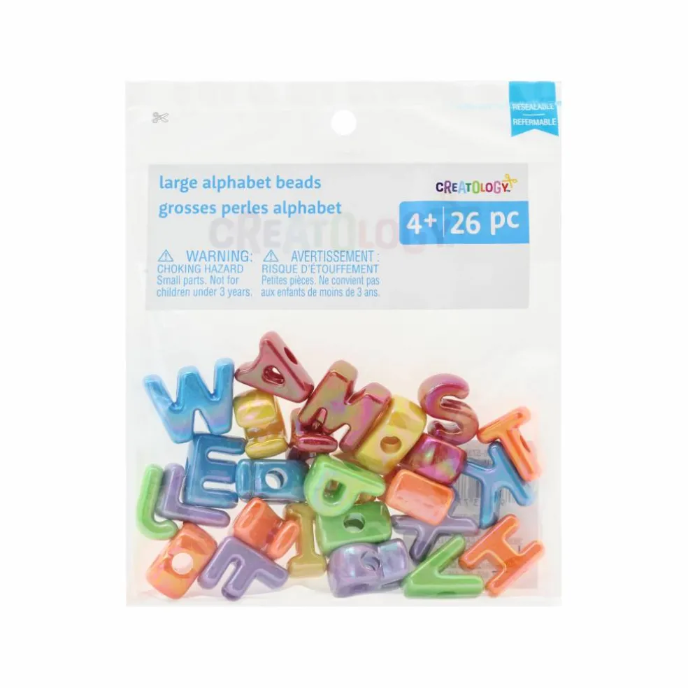 Large Bright Pearl Bubble Alphabet Beads, 26ct. by Creatology™