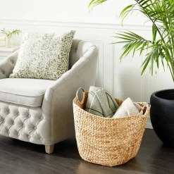 Large Brown Seagrass Contemporary Storage Basket