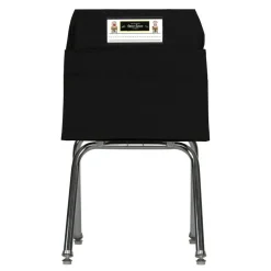 Large Chair Pocket Classroom Storage Organizer - 17 inch, Black
