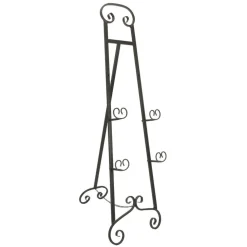 Large 50 Inch Tall Wrought Iron Display Easel Metal Art Stand