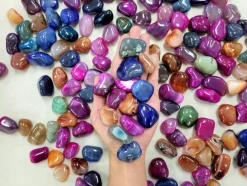 Large Tumbled Dyed Agate Crystals Colorful Stones for Décor