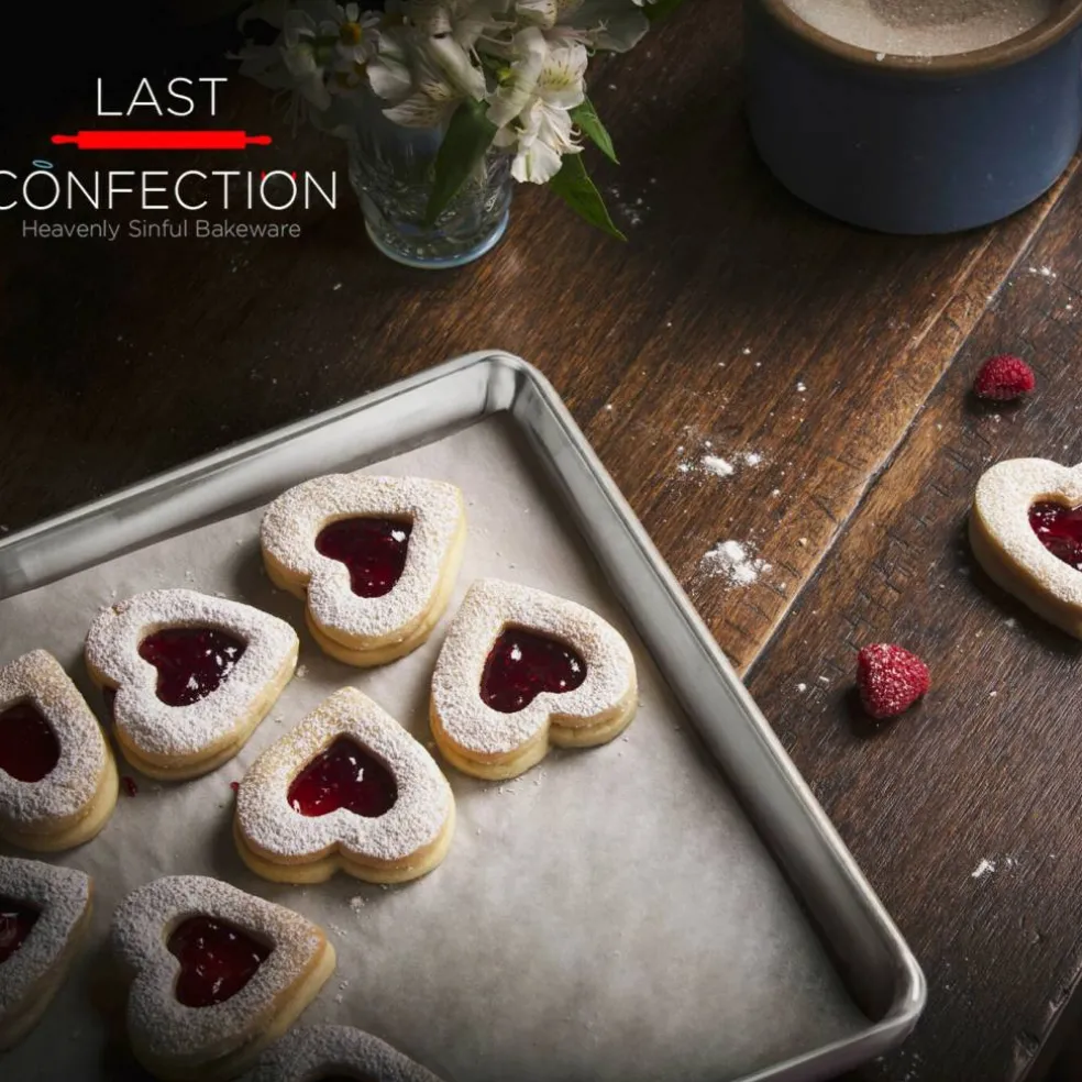 Last Confection 12 Cookie Baking Sheets - Rimmed Aluminum Jelly Roll Trays