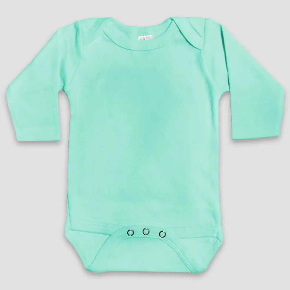 Laughing Giraffe® Infant Baby Long Sleeve Bodysuit - MINT GREEN