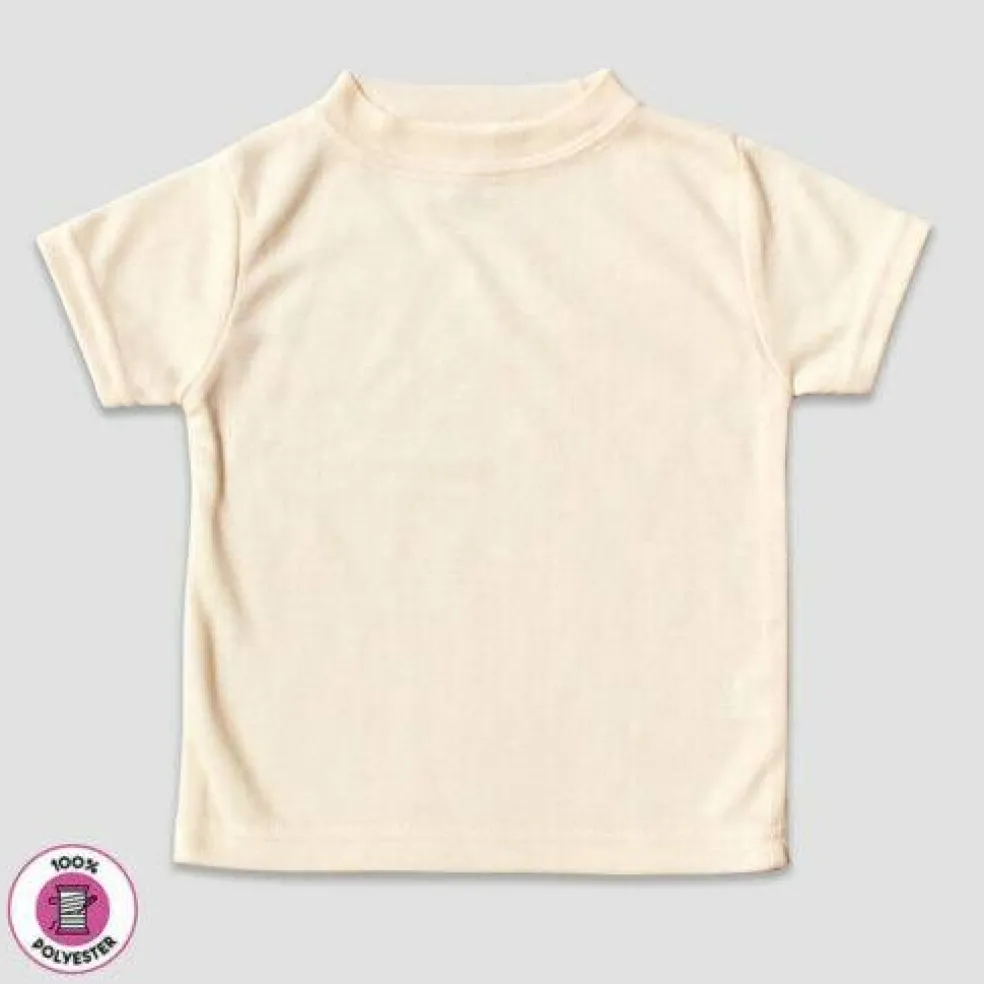 Laughing Giraffe® 6-PACK Baby T-shirt NATURAL Blank sublimation polyester