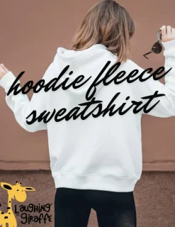 Laughing Giraffe ® Toddler & Youth Size Hoodie Fleece Lined Sweatshirt - WHITE