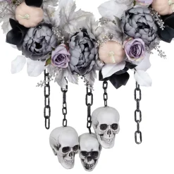 24" Lavender Rose & Skull Wreath by Ashland®