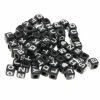 1/2lb. Black Square Alphabet Beads by Creatology™, 6.5mm
