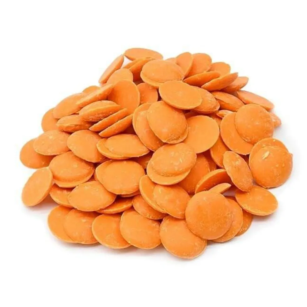 2.5lb Merckens Orange Chocolate Candy Melts for Dipping Coating Drizzling Baking and Decorating