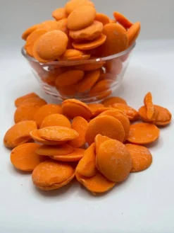 2.5lb Merckens Orange Chocolate Candy Melts for Dipping Coating Drizzling Baking and Decorating