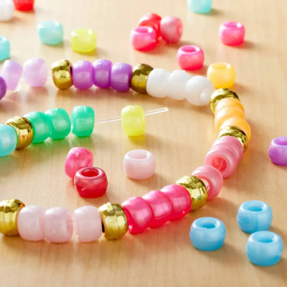 1lb. Multicolor Pony Beads by Creatology™, 6mm x 9mm
