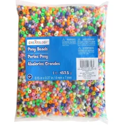 1lb. Opaque Pony Beads by Creatology™, 4mm x 7mm