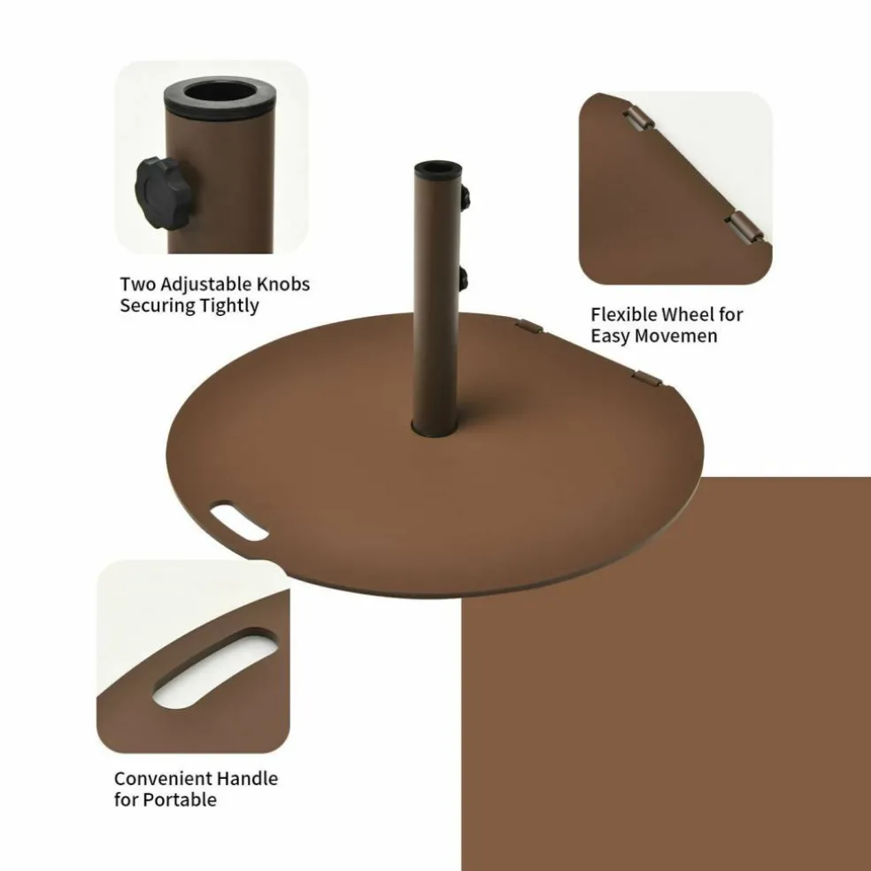 50 lbs Umbrella Base Stand with Wheels for Patio