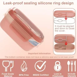 Leakproof Bento Box & Insulated Lunch Bag Set, lunch box for women
