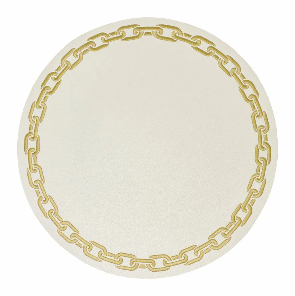 Leatherette Chain Design Placemat Set of 4