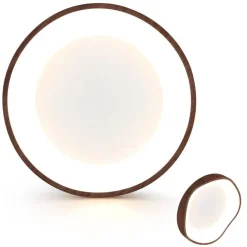 LED Ceiling Light 24W Wood Pattern with Metal Frame for Home Office Hallway