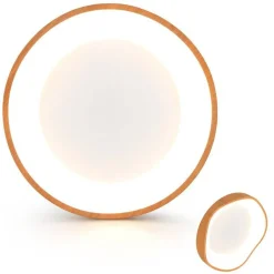 LED Ceiling Light 24W Wood Pattern with Metal Frame for Home Office Hallway